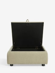 Brushed Weave Light Olive Green Crosby Modular Footstool - Image 5 of 14