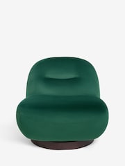 Soft Velvet Emerald Green Otis Swivel Accent Chair - Image 2 of 10