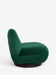 Soft Velvet Emerald Green Otis Swivel Accent Chair - Image 7 of 10