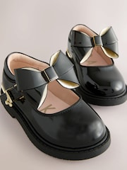 Baker by Ted Baker Girls Back to School Chunky Black Shoes with Bow - Image 4 of 6