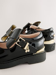 Baker by Ted Baker Girls Back to School Chunky Black Shoes with Bow - Image 5 of 6