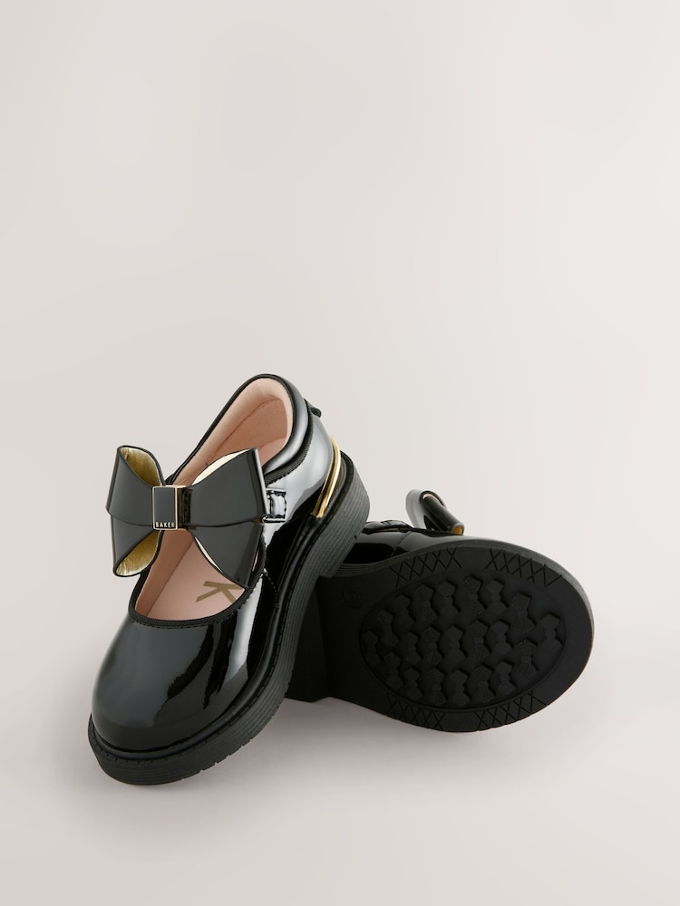 Baker by Ted Baker Girls Back to School Chunky Black Shoes with Bow - Image 6 of 6