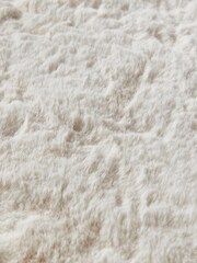 Origin Rug Collection. Cream Washable Faux Fur Rug - Image 3 of 6