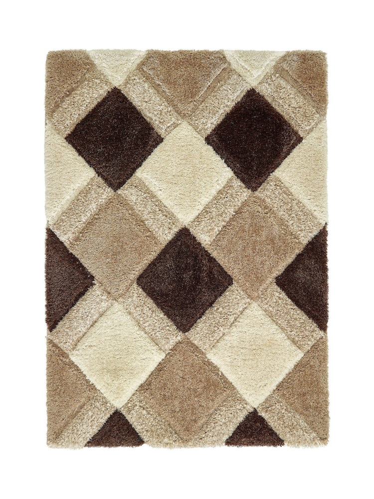 Origin Rug Collection. Beige 3D GEO Shaggy Rug - Image 2 of 4