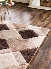 Origin Rug Collection. Beige 3D GEO Shaggy Rug - Image 3 of 4
