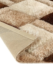 Origin Rug Collection. Beige 3D GEO Shaggy Rug - Image 4 of 4