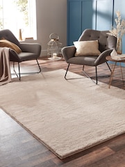 Origin Rug Collection. Brown Washable Faux Fur Rug - Image 1 of 6
