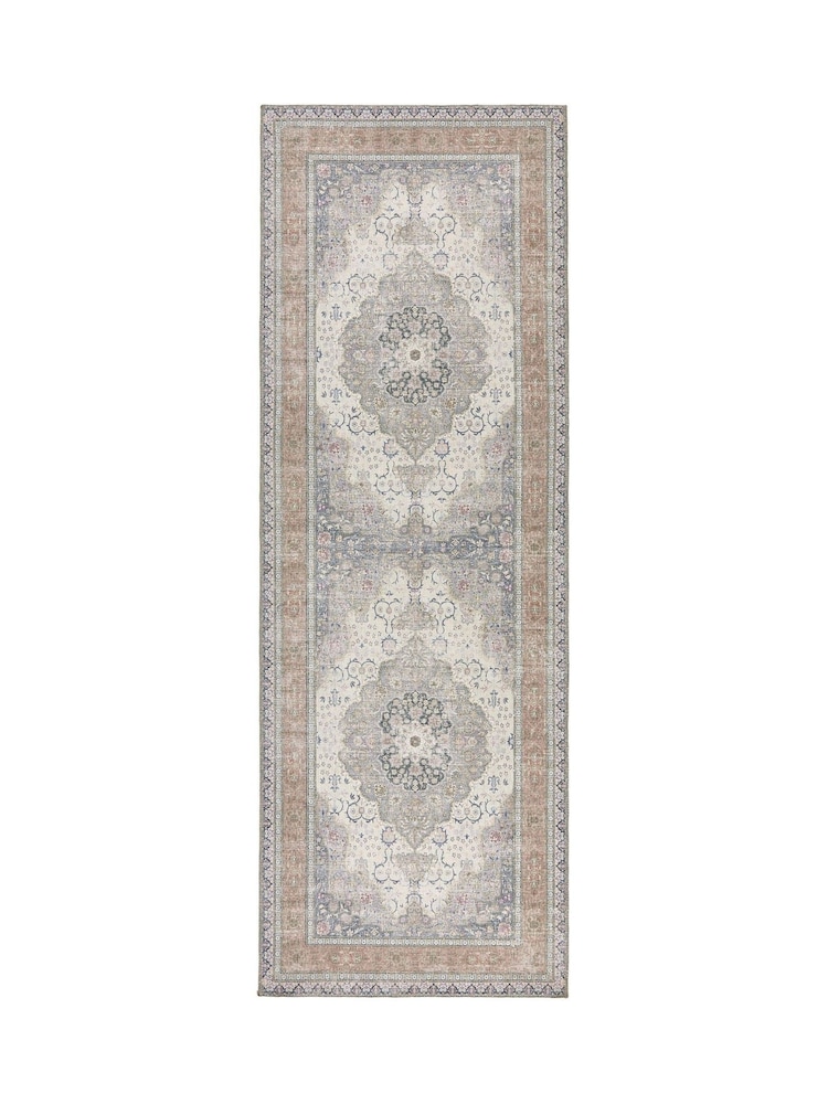 Origin Rug Collection. Pink Washable Croft Runner - Image 2 of 6