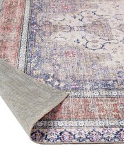 Origin Rug Collection. Pink Washable Croft Runner - Image 4 of 6