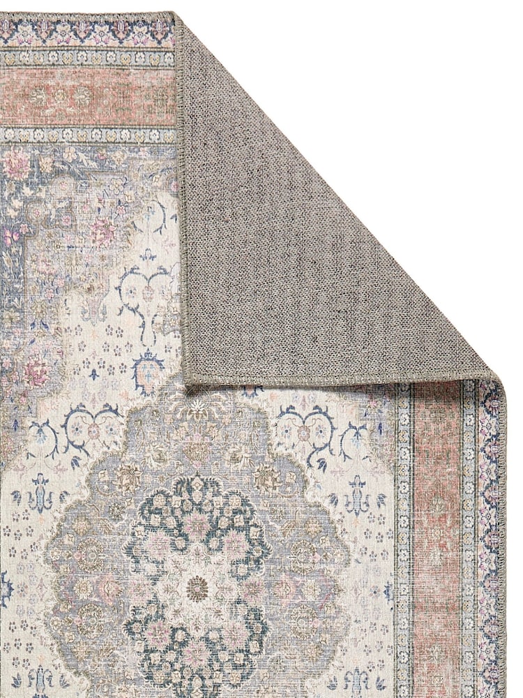 Origin Rug Collection. Pink Washable Croft Runner - Image 6 of 6