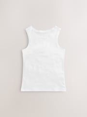 White 10 Pack Lace Trim Vest (1.5-16yrs) - Image 3 of 13