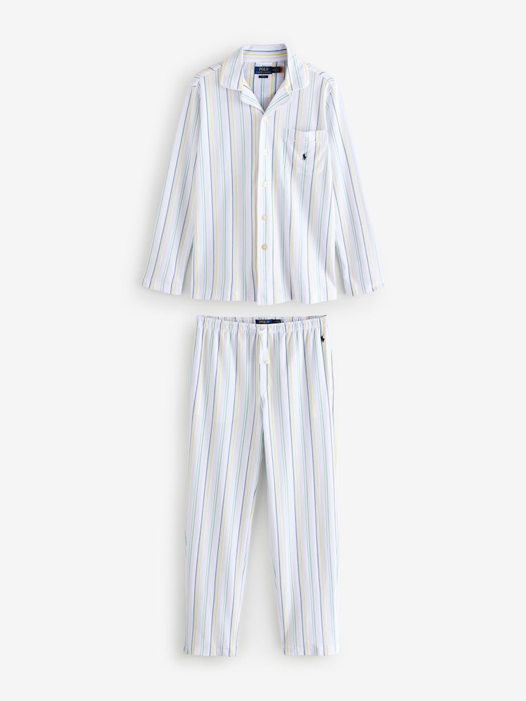 Polo Ralph Lauren Blue Shirt & Trousers Stripe Heritage Pyjamas Set - Image 1 of 3