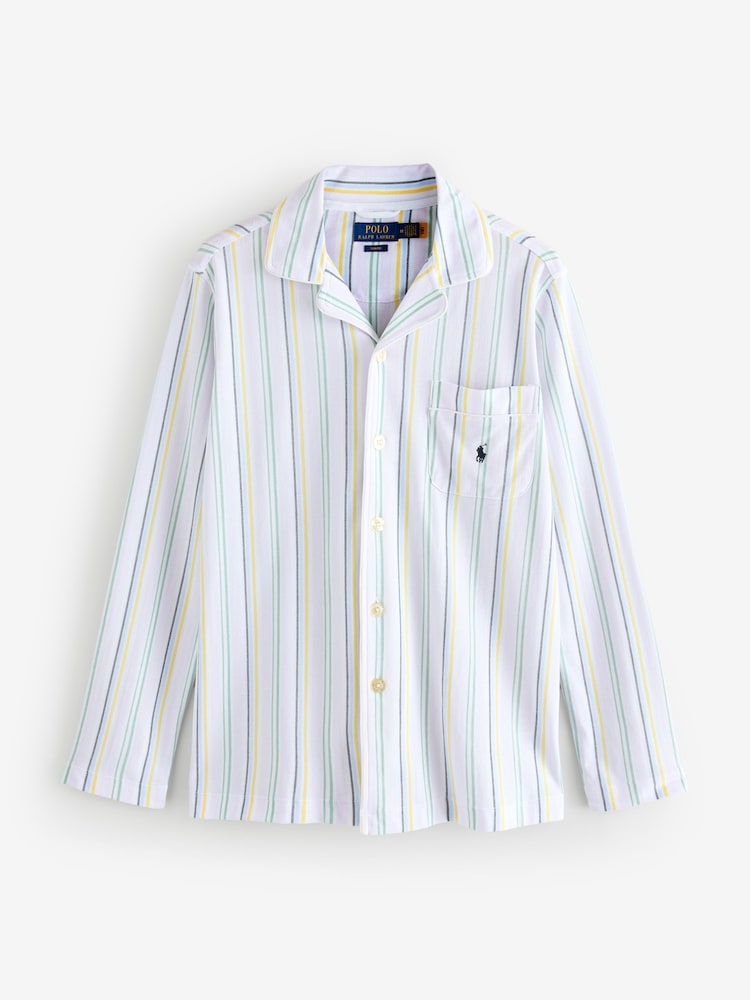 Polo Ralph Lauren Blue Shirt & Trousers Stripe Heritage Pyjamas Set - Image 2 of 3