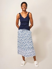 White Stuff Blue 100% Cotton Seabreeze Vest - Image 1 of 7