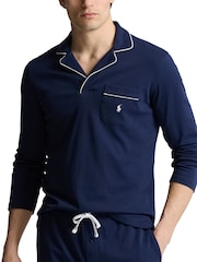 Polo Ralph Lauren Blue Cotton Interlock Shirt & Bottoms Pyjamas Set - Image 3 of 8