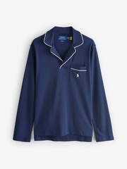 Polo Ralph Lauren Blue Cotton Interlock Shirt & Bottoms Pyjamas Set - Image 6 of 8
