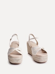 Linzi White Sian Wide Fit Linked Front Strap Wedges - Image 3 of 5