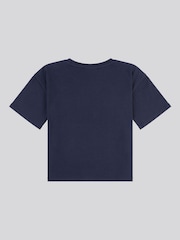 Juicy Couture Blue Girls Diamante & Glitter 100% Cotton JC T-Shirt - Image 2 of 3