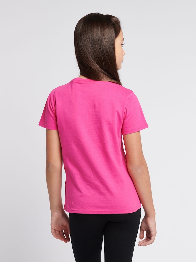 Juicy Couture light Pink Girls Fitted Diamante 100% Cotton T-Shirt - Image 3 of 7