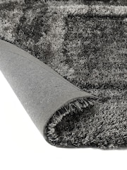Origin Rug Collection. Black Frame Shaggy Pile Rug - Image 5 of 5