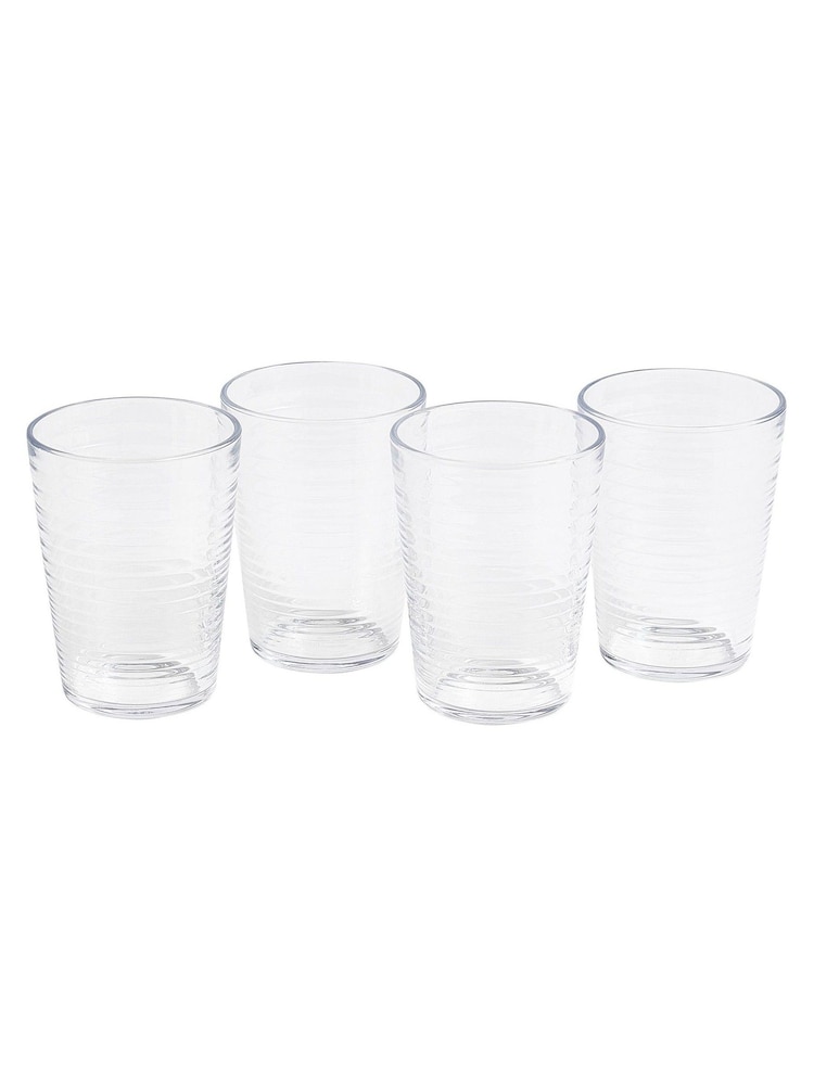Royal Doulton Set of 4 Clear Maze Hiball Glasses - Image 1 of 5