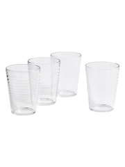 Royal Doulton Set of 4 Clear Maze Hiball Glasses - Image 3 of 5
