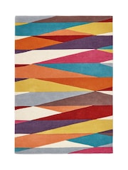 Origin Rug Collection. Orange Shard Brights Wool Rug - Image 2 of 5