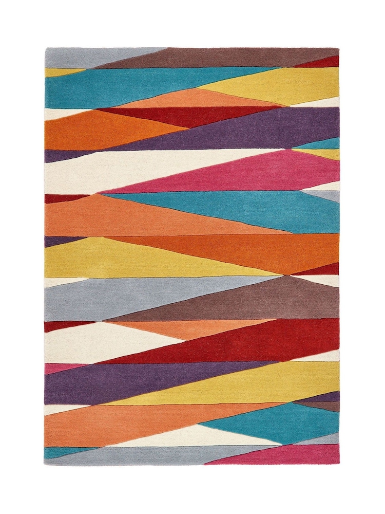Origin Rug Collection. Orange Shard Brights Wool Rug - Image 2 of 5