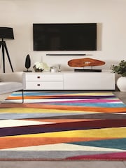 Origin Rug Collection. Orange Shard Brights Wool Rug - Image 3 of 5