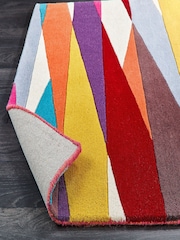 Origin Rug Collection. Orange Shard Brights Wool Rug - Image 4 of 5