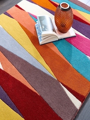 Origin Rug Collection. Orange Shard Brights Wool Rug - Image 5 of 5