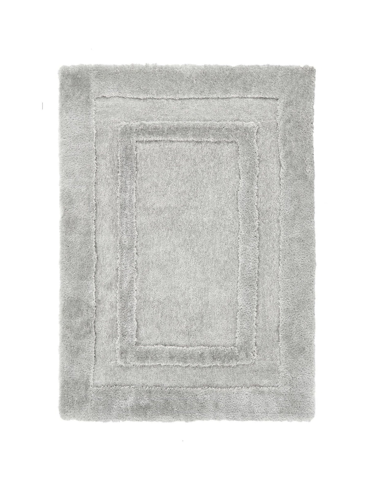 Origin Rug Collection. Silver Frame Shaggy Pile Rug - Image 2 of 5