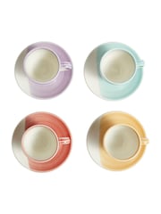 Royal Doulton Set of 4 1815 Bright Espresso and Saucer - Image 3 of 6