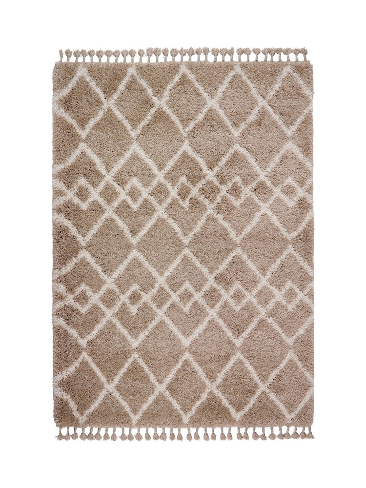 Origins Beige Morocco Shaggy Rug - Image 2 of 5