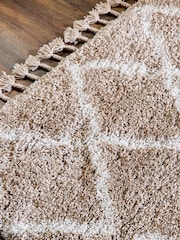 Origins Beige Morocco Shaggy Rug - Image 4 of 5
