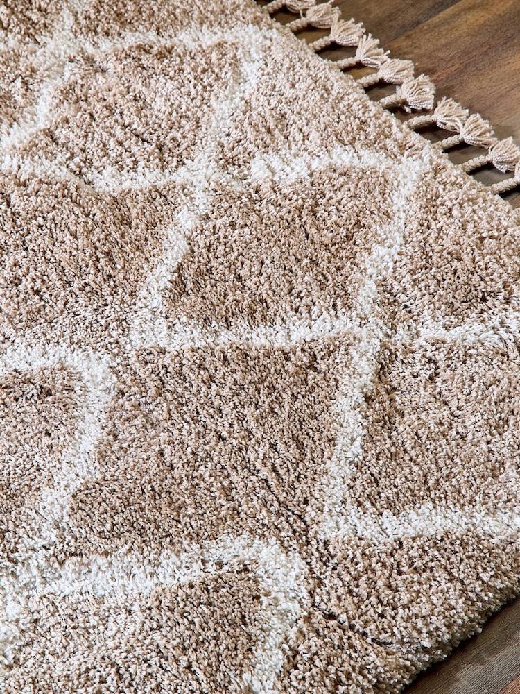 Origins Beige Morocco Shaggy Rug - Image 5 of 5