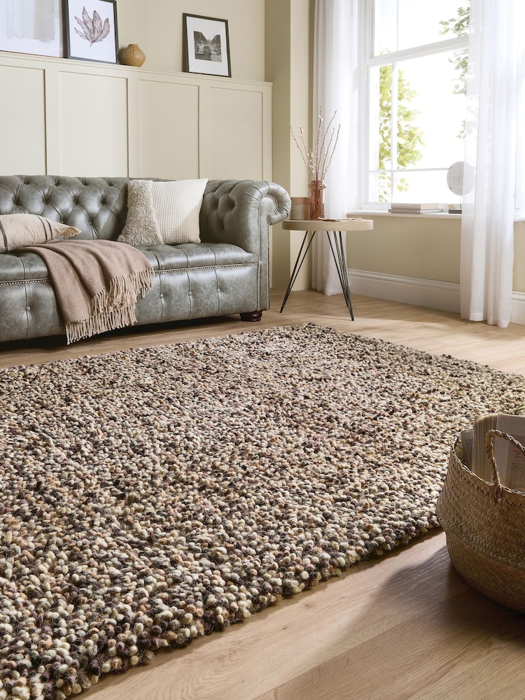Origins Cream Rocks Shaggy Rug - Image 5 of 5