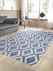 Origin Rug Collection. Blue Washable Como Rug - Image 1 of 5