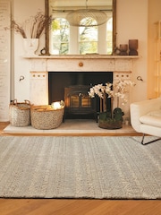 Origin Rug Collection. Cream Chunky Knit Rug - Image 2 of 6