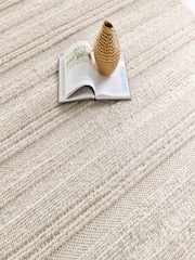 Origin Rug Collection. Cream Chunky Knit Rug - Image 3 of 6