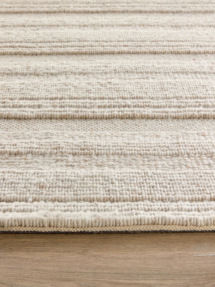 Origin Rug Collection. Cream Chunky Knit Rug - Image 6 of 6