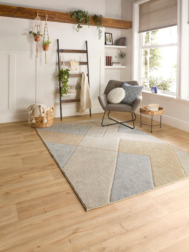 Origin Rug Collection. Blue Easy Care Notion Rug - Image 1 of 4