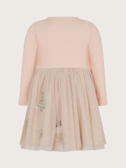Monsoon Pink Baby Wrap Sequin Christmas Disco Dress - Image 2 of 3