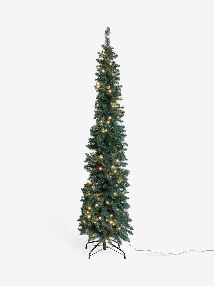 Green Forest Pine Pre Lit 7ft Slim Christmas Tree - Image 1 of 1
