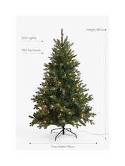 Green Nordmann Fir 6ft Pre Lit Christmas Tree - Image 3 of 3