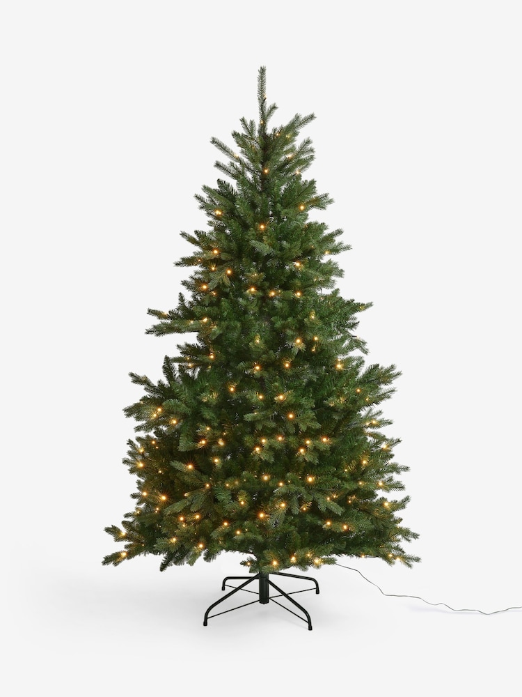Green Nordmann Fir 7ft Pre Lit Christmas Tree - Image 1 of 1