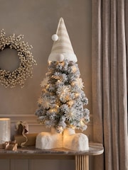 White 3ft Gonk Pre Lit Snowy Christmas Tree - Image 1 of 7