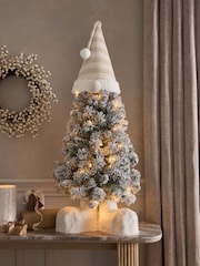 White 3ft Gonk Pre Lit Snowy Christmas Tree - Image 2 of 7