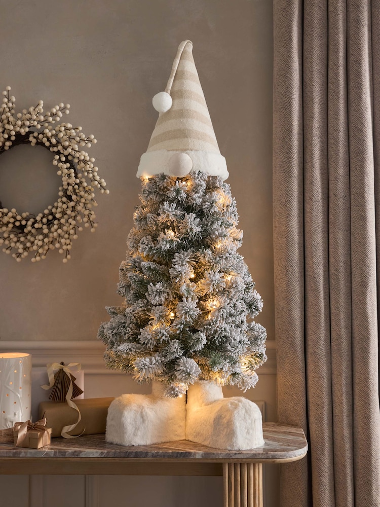 White 3ft Gonk Pre Lit Snowy Christmas Tree - Image 2 of 7