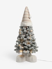 White 3ft Gonk Pre Lit Snowy Christmas Tree - Image 6 of 7